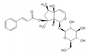 Estructura molecular del harpagósido.